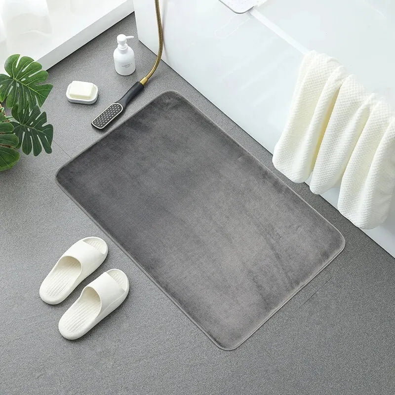 Elegant Memory Foam Bath Mat: Non-Slip, Stain-Resistant, Soft Comfort, Home Decor Rug - Perfect for Bathroom, Bedroom, Kitchen