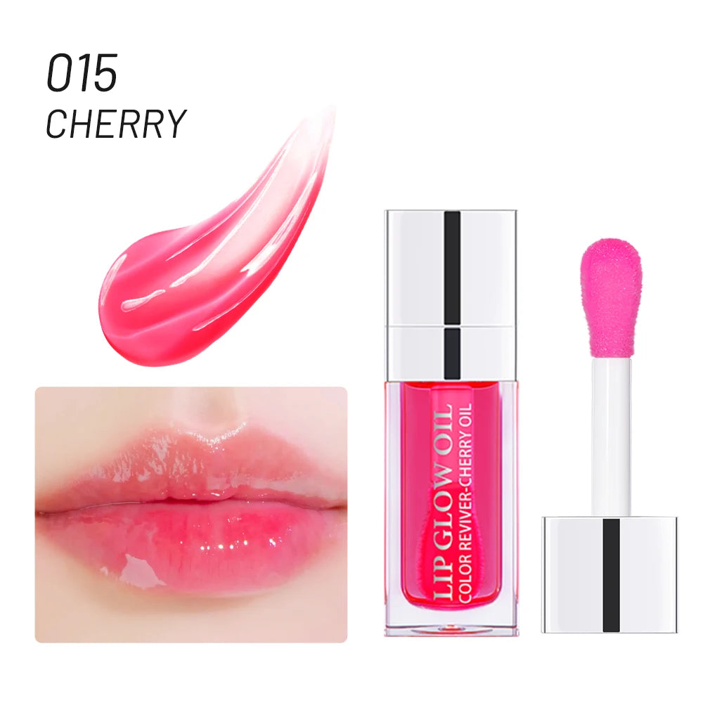 Hydrating Lip Glow Oil, Moisturizing Transparent Plumping Lip Gloss, Tinted for Lip Care and Dry Lip,Ideal Gift For Mother's Day