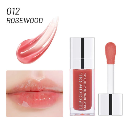 Hydrating Lip Glow Oil, Moisturizing Transparent Plumping Lip Gloss, Tinted for Lip Care and Dry Lip,Ideal Gift For Mother's Day