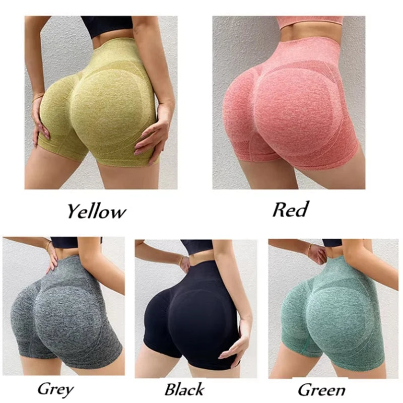 Women Yoga Shorts High Waist Workout Shorts Fitness Yoga Lift Butt Fitness Ladies Yoga Gym Running Short Pants Sportswear