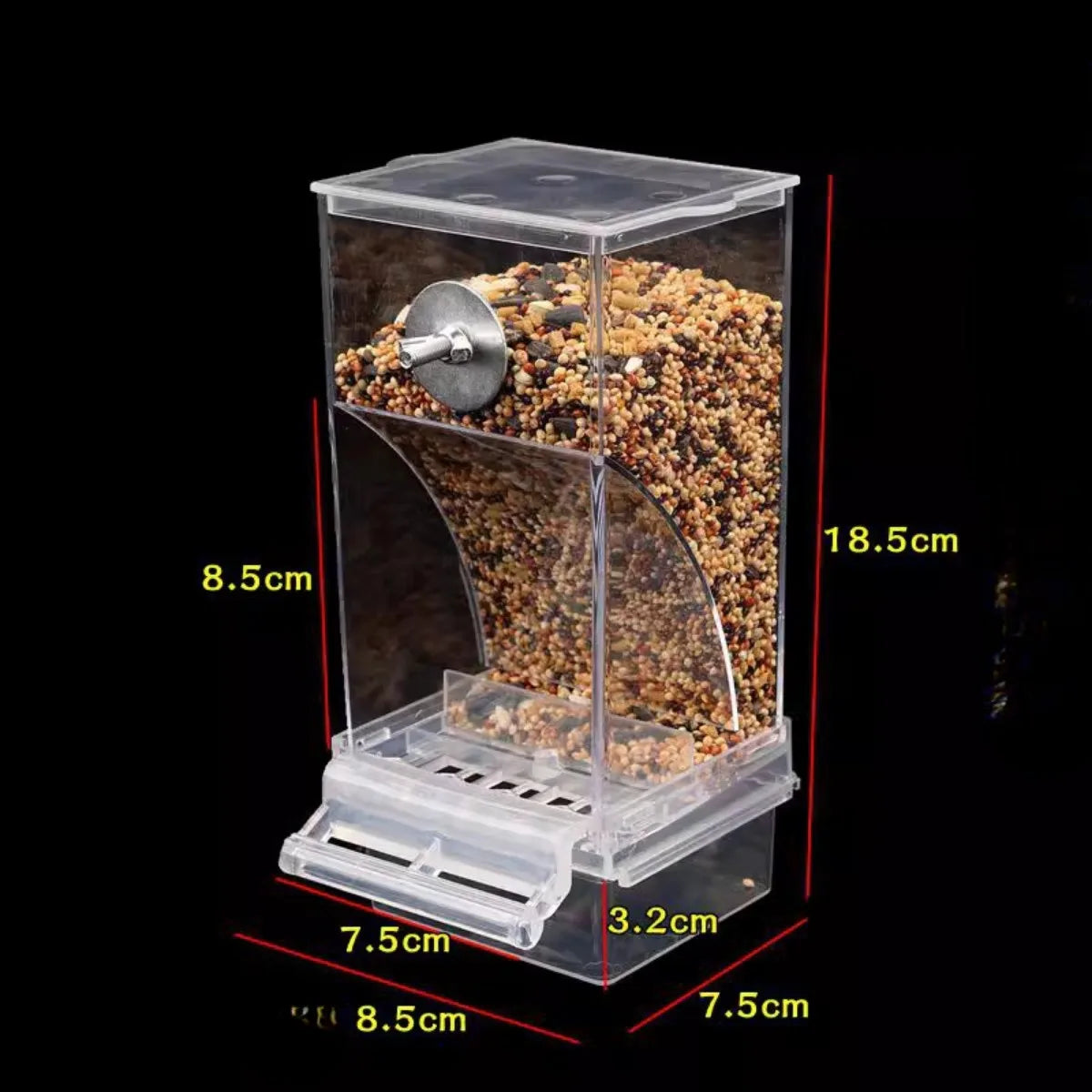 No Mess Bird Feeders Automatic Parrot Feeder Drinker Acrylic Seed Food Container Cage Accessories For Small And Medium Parakeets