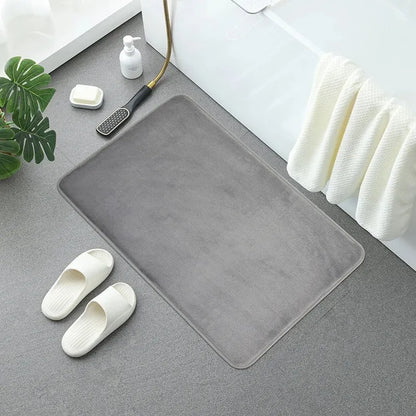 Elegant Memory Foam Bath Mat: Non-Slip, Stain-Resistant, Soft Comfort, Home Decor Rug - Perfect for Bathroom, Bedroom, Kitchen