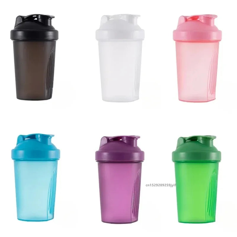 400ML Shaker Bottle with Stainless Ball BPA Free Plastic Protein Shakes Leakproof for Powder Workout Gym Sport