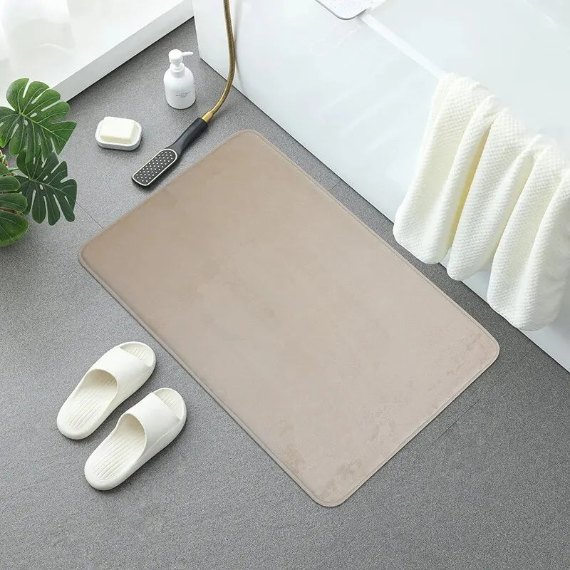 Elegant Memory Foam Bath Mat: Non-Slip, Stain-Resistant, Soft Comfort, Home Decor Rug - Perfect for Bathroom, Bedroom, Kitchen