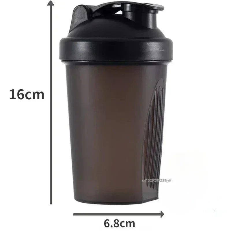 400ML Shaker Bottle with Stainless Ball BPA Free Plastic Protein Shakes Leakproof for Powder Workout Gym Sport