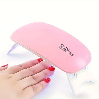 Mini Nail Polish Glue Drying Baking Lamp USB Interface Folding Mouse  Lamp Small Nail Lamp