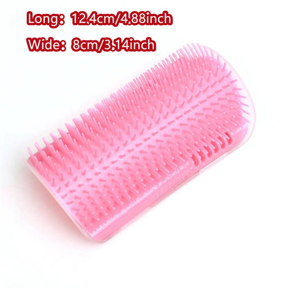 1PC Cat Self Groomer With Catnip Cats Wall Corner Massage Comb Brush Rubs The Face With A Tickling Soft Comb Pet Grooming Supply