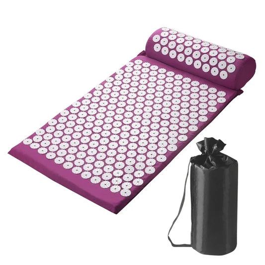 Yoga Acupoint Massage Pad Neck, Back, and Foot Massage Household Massger Pillow For Home Purple