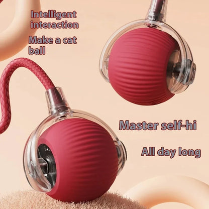 Cat toy ball self hi ball teasing cat rolling ball hair pet relieve boredom plush teasing cat ball cat toys pet