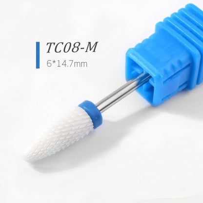 Ceramic Nail Drill Bits Milling Cutter Nail Files Grinding Head Electric Pedicure Manicure Polish Cuticle Clean Nail Art Tools