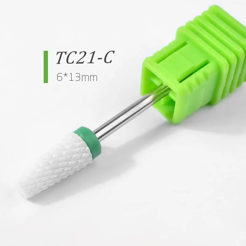 Ceramic Nail Drill Bits Milling Cutter Nail Files Grinding Head Electric Pedicure Manicure Polish Cuticle Clean Nail Art Tools