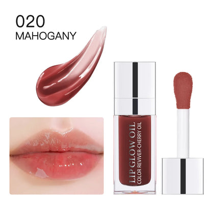 Hydrating Lip Glow Oil, Moisturizing Transparent Plumping Lip Gloss, Tinted for Lip Care and Dry Lip,Ideal Gift For Mother's Day