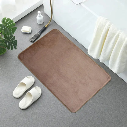 Elegant Memory Foam Bath Mat: Non-Slip, Stain-Resistant, Soft Comfort, Home Decor Rug - Perfect for Bathroom, Bedroom, Kitchen