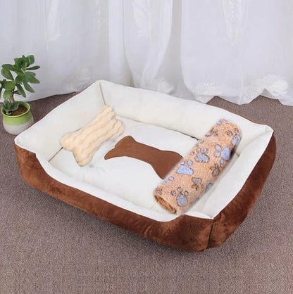 Warm Bone Pet Dogs Bed Washable House Cat Puppy Cotton Kennel Mat Soft Nest Dog Baskets Pet Products For Small Medium Large Dog