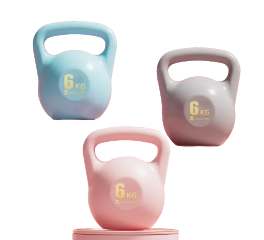 Soft kettlebells, women carrying kettlebells, deep squat strength training, soft bottomed kettlebells