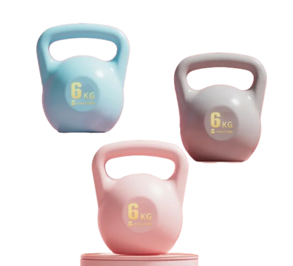 Soft kettlebells, women carrying kettlebells, deep squat strength training, soft bottomed kettlebells