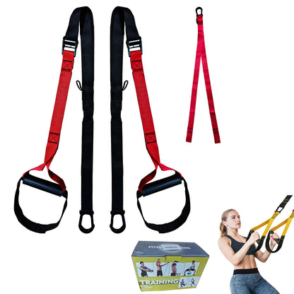 Home Resistance Training Kit | Total Body Workout with Suspension Trainer Bands, Handles | Complete Home Fitness Equipment