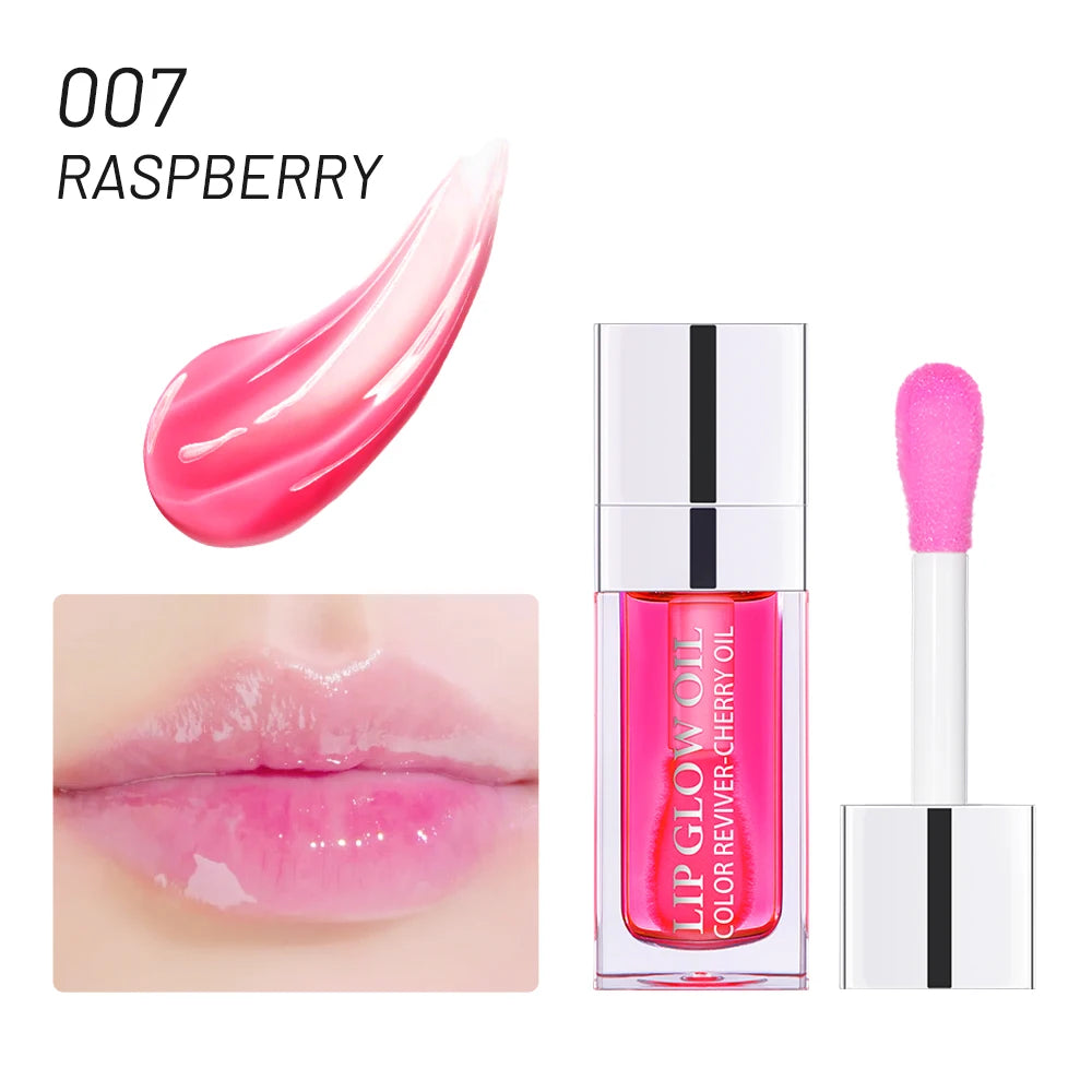 Hydrating Lip Glow Oil, Moisturizing Transparent Plumping Lip Gloss, Tinted for Lip Care and Dry Lip,Ideal Gift For Mother's Day