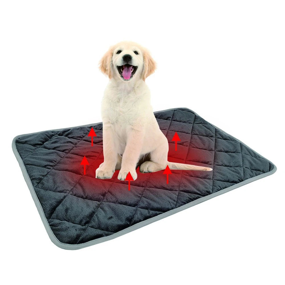 Washable Dog Pet Mat Winter Warming Cat Bed Pad Self-Warming Thermal Mat for Cats Dogs Car Seat Cover Anti-Slip bedding Pad 2024